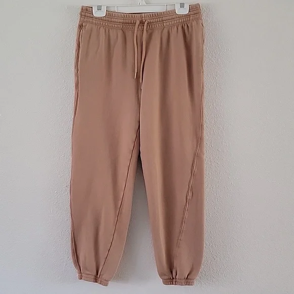 Aerie Joggers Sweatpants Brown Athletic Lounge Gym Sleep Comfy Soft Size Medium - Picture 2 of 5